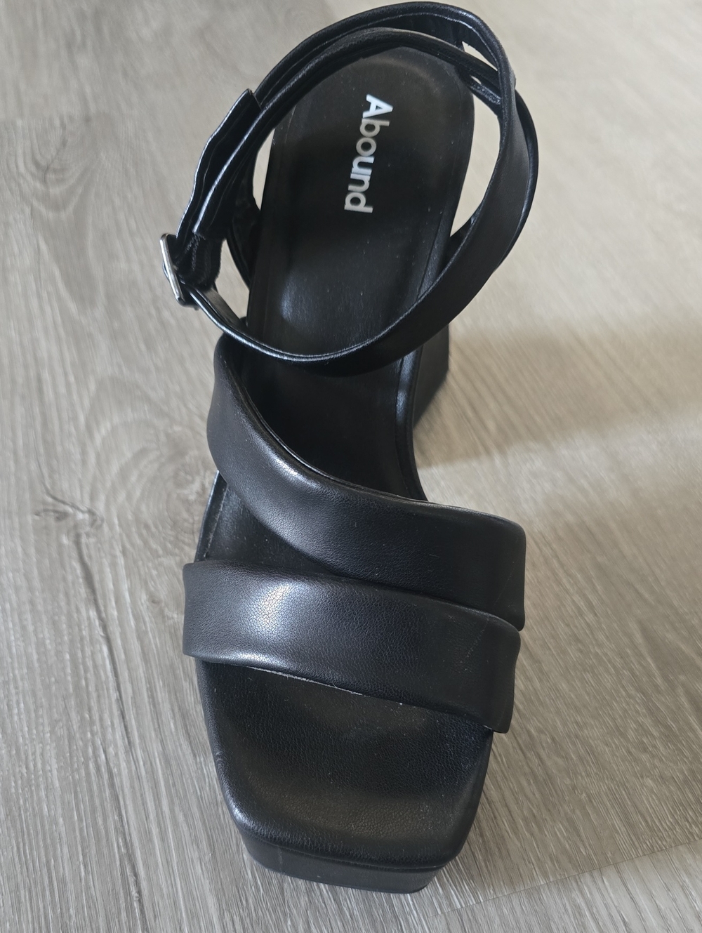 Black Platform Block Heel Sandals - Women
